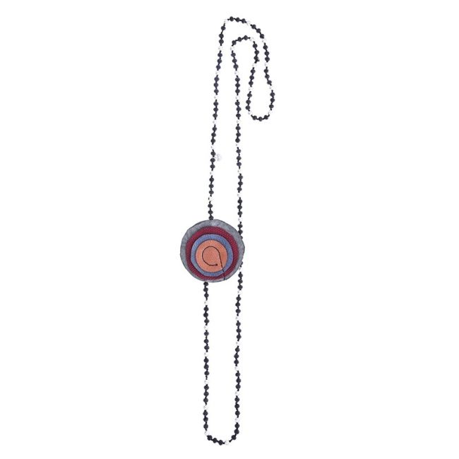 LONG TRIPLE FLOWER CRYSTAL NECKLACE
