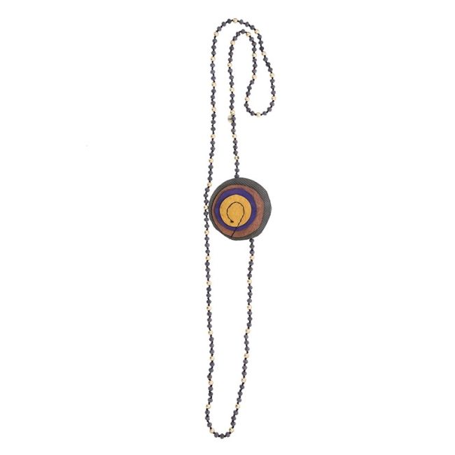 COLLAR LARGO CRISTALES TRIPLE FLOR