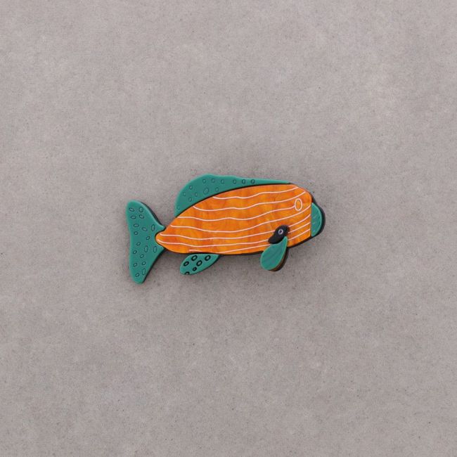 RESIN FISH BROOCH