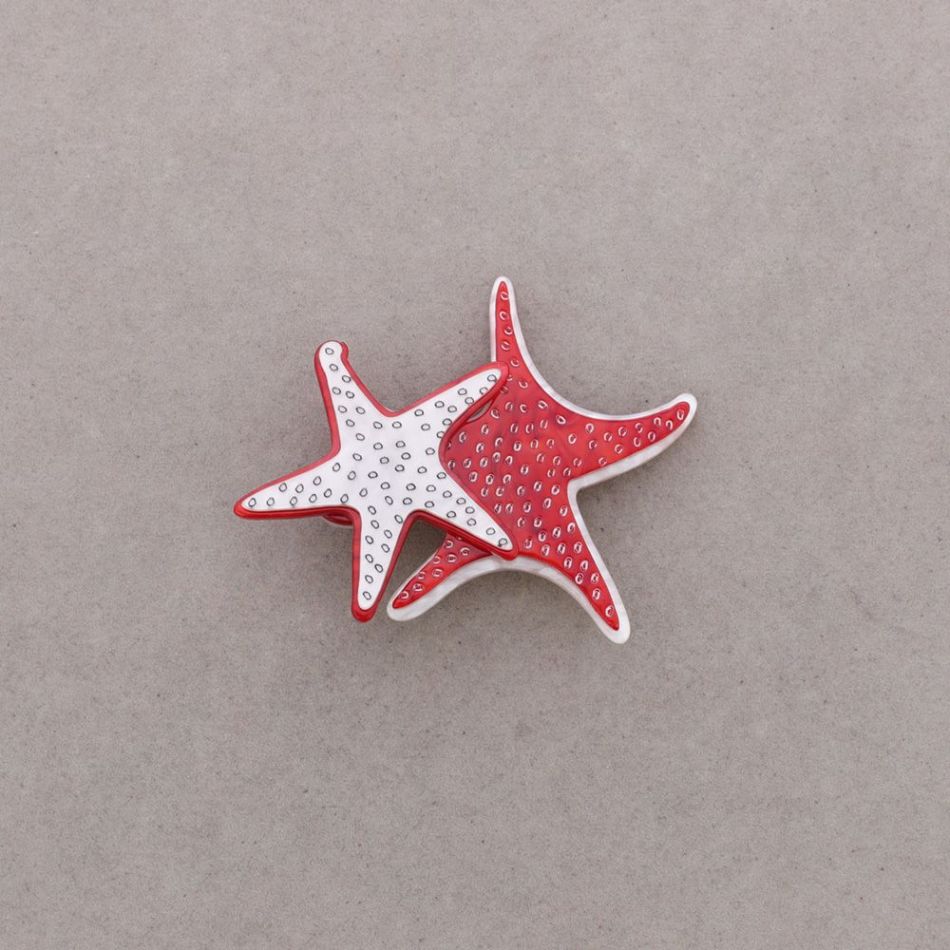 DOUBLE STARFISH BROOCH RESIN
