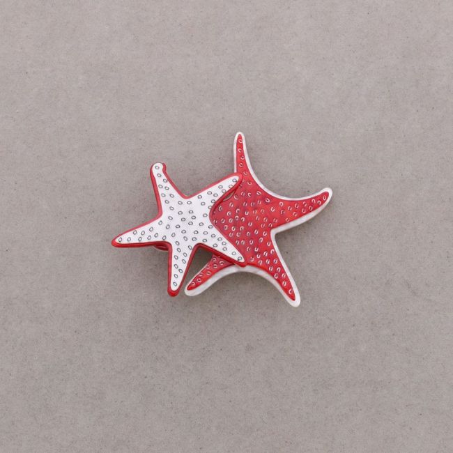 DOUBLE STARFISH BROOCH RESIN