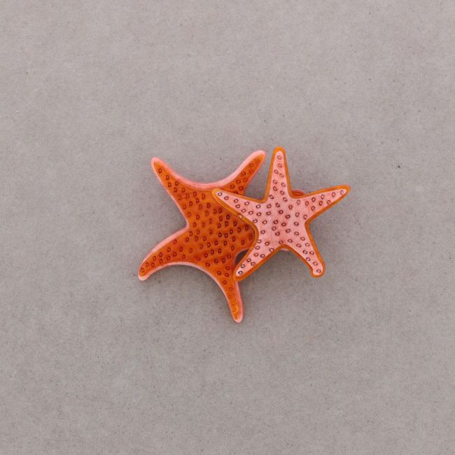 DOUBLE STARFISH BROOCH RESIN
