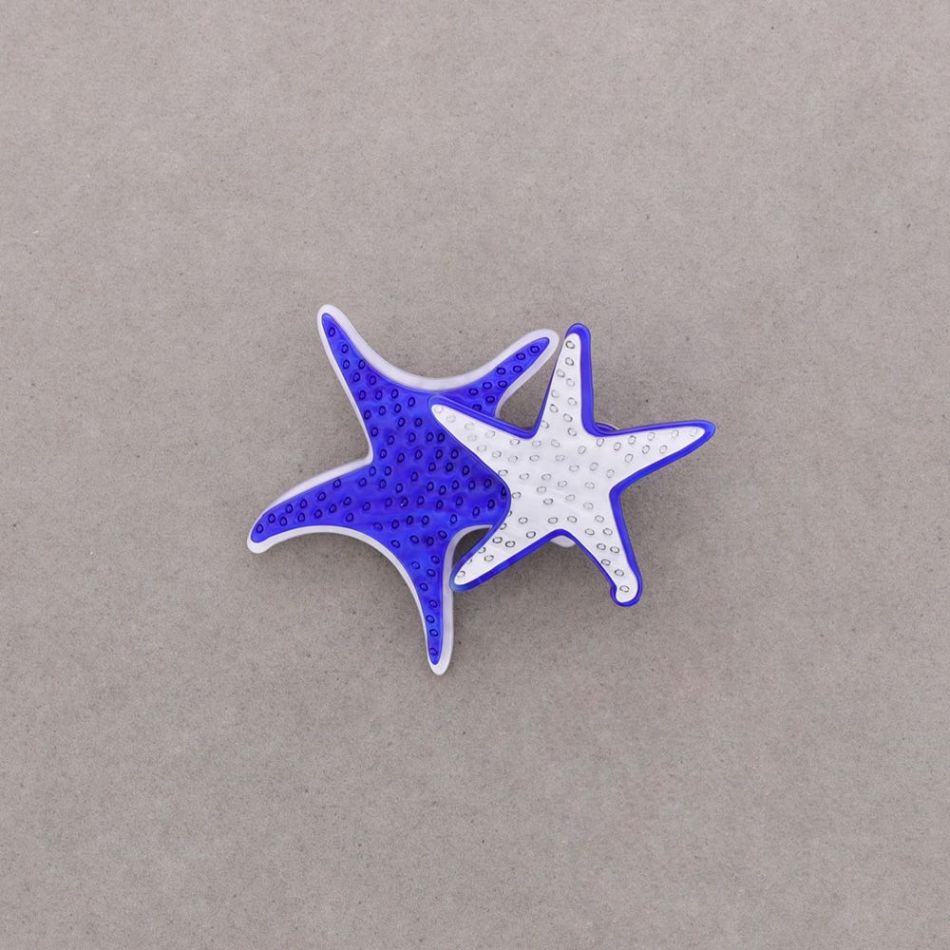 DOUBLE STARFISH BROOCH RESIN