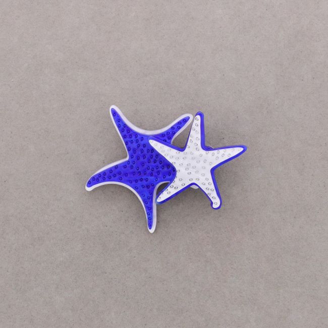 DOUBLE STARFISH BROOCH RESIN