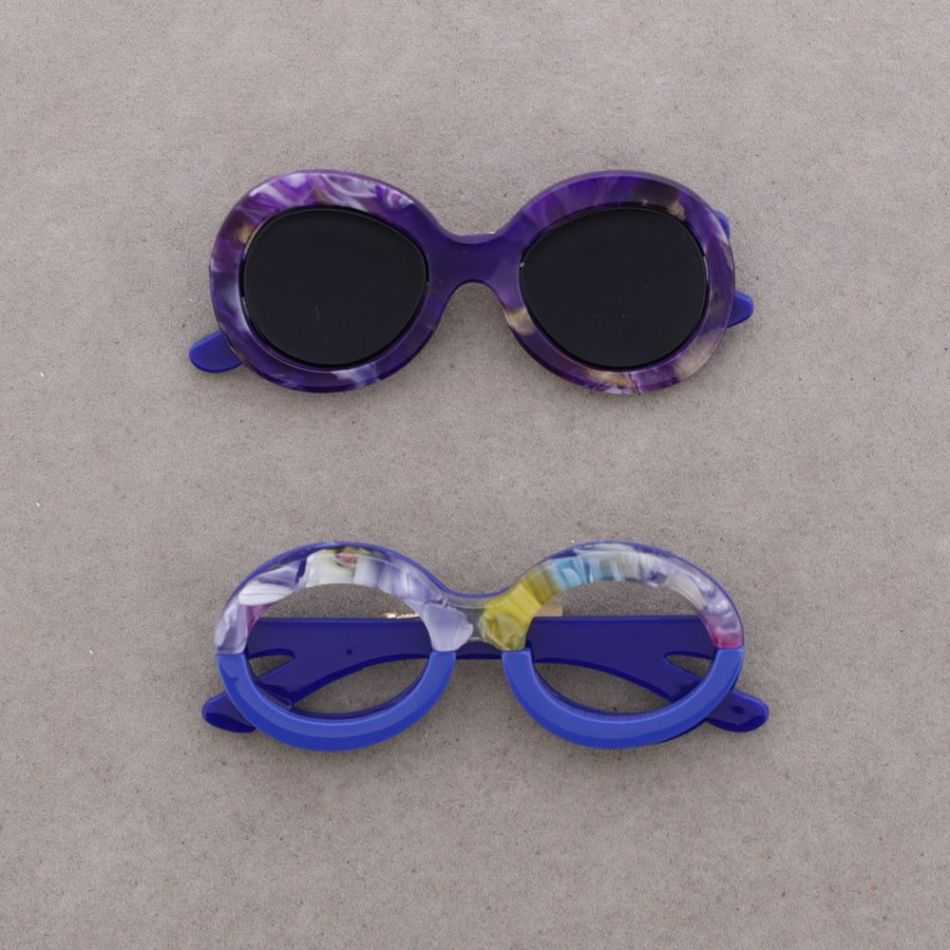 BROCHE SET 2 GAFAS RESINA