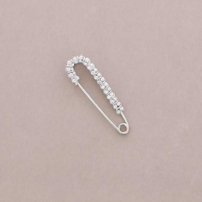 BROCHE ALFILER IMPERDIBLE METAL CRISTALES