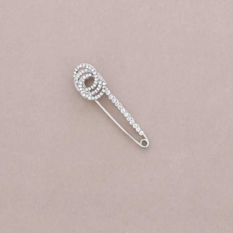 BROCHE ALFILER IMPERDIBLE METAL CRISTALES
