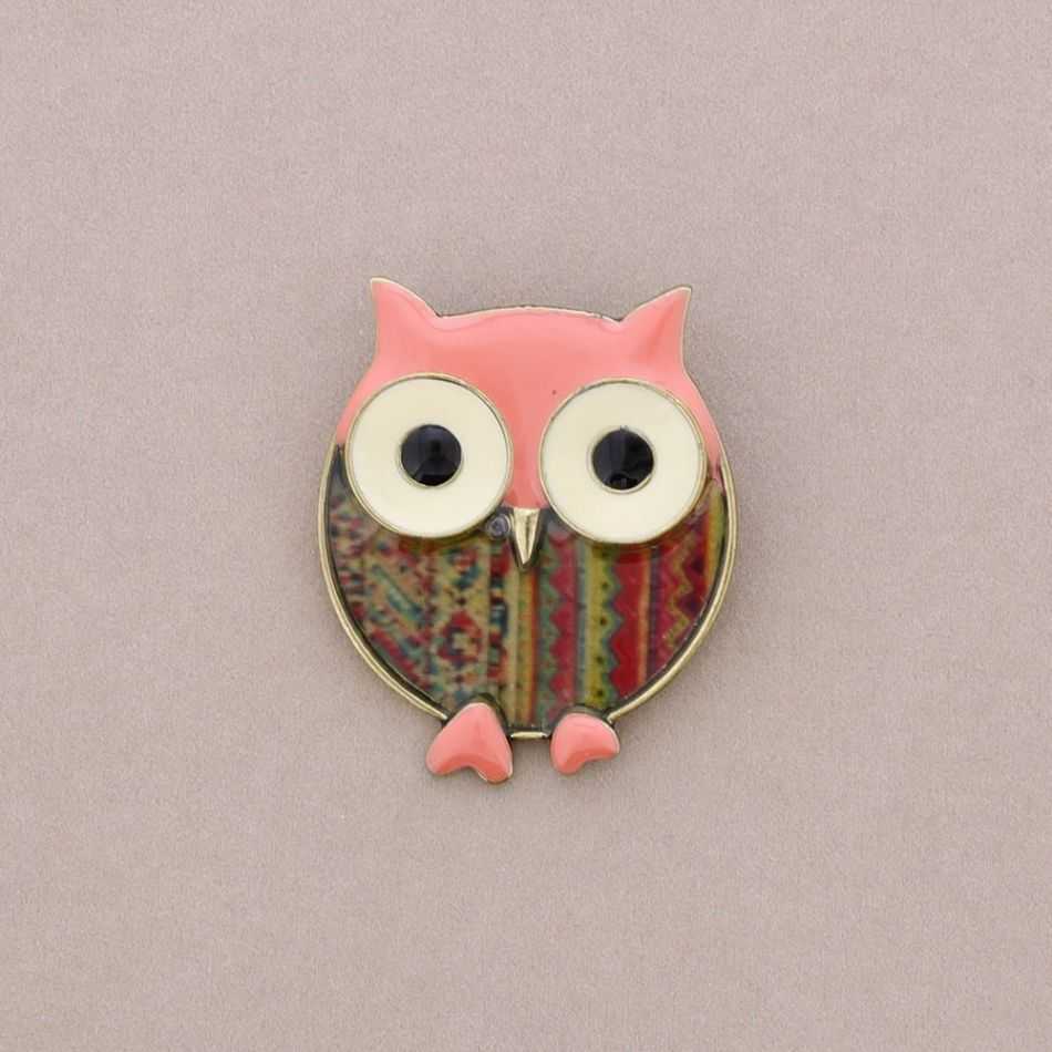 METAL ENAMEL BROOCH