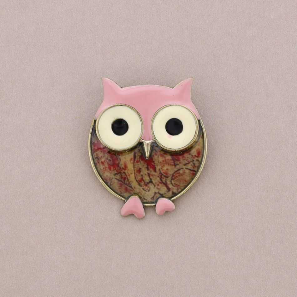 METAL ENAMEL BROOCH