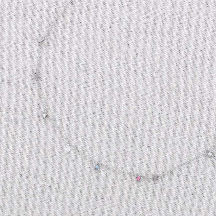 GARGANTILLA ACERO ESTRELLAS CIRCONITAS