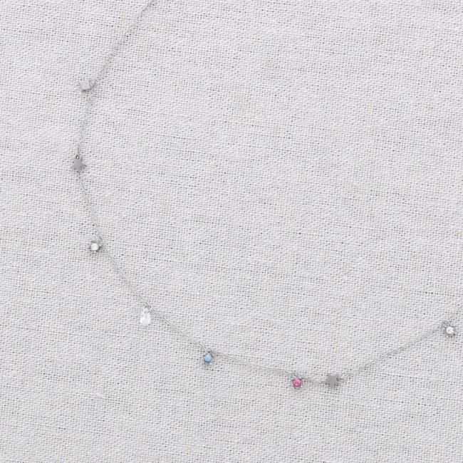 GARGANTILLA ACERO ESTRELLAS CIRCONITAS