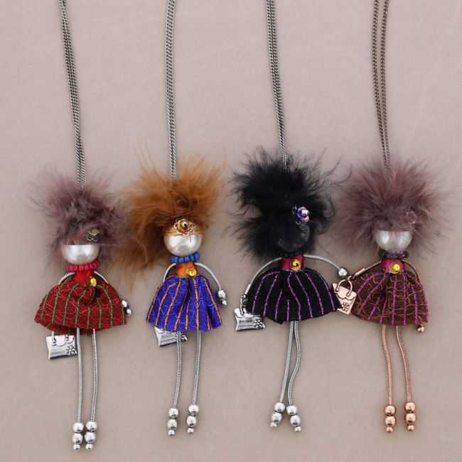 COLLAR LARGO COLG. MUÑECA LADY QUEEN