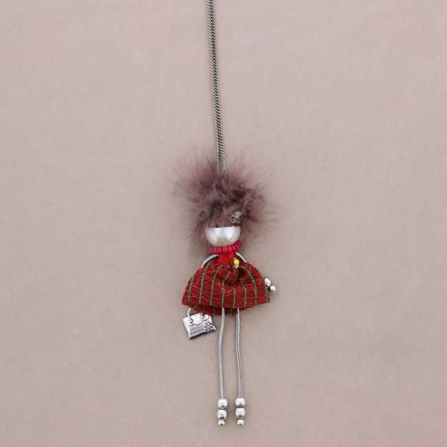 LONG PENDANT NECKLACE LADY QUEEN DOLL