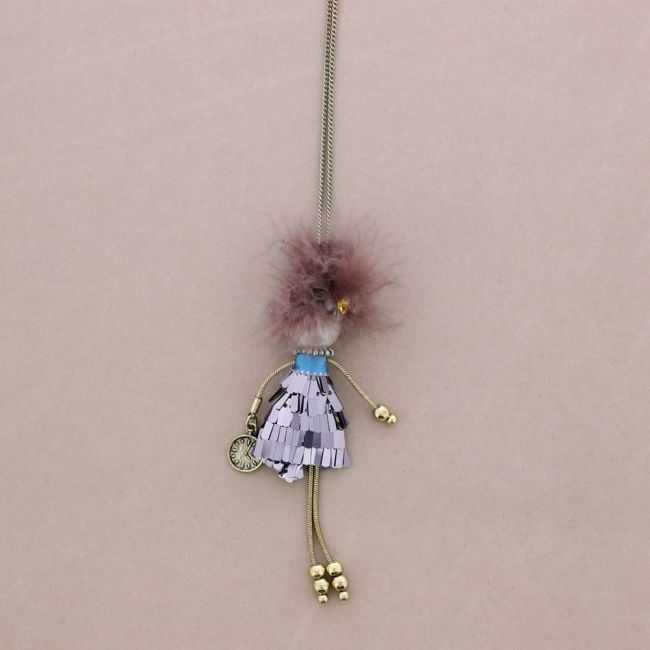 COLLAR LARGO COLG. MUÑECA LADY QUEEN