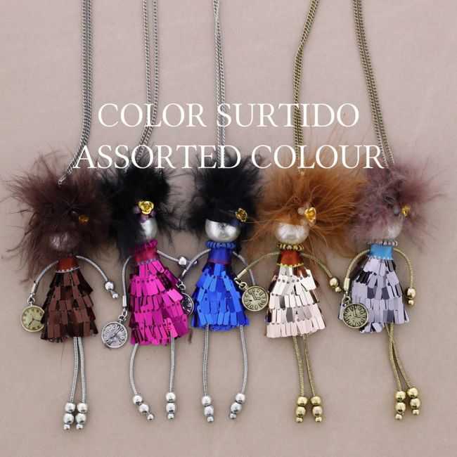 COLLAR LARGO COLG. MUÑECA LADY QUEEN