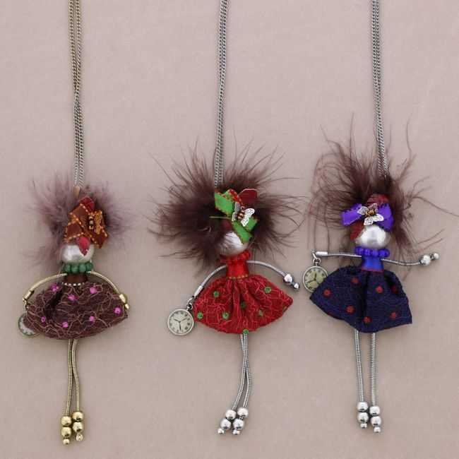 COLLAR LARGO COLG. MUÑECA LADY QUEEN