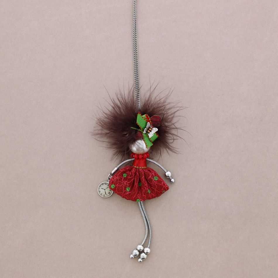 LONG PENDANT NECKLACE LADY QUEEN DOLL