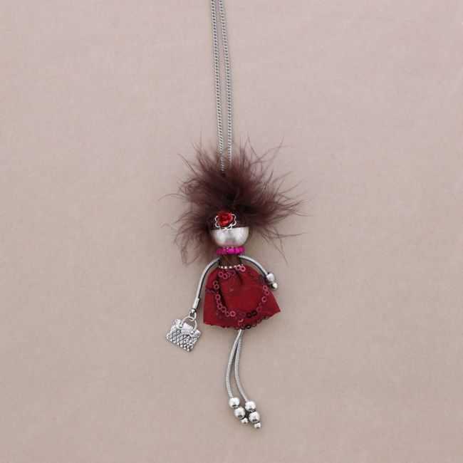 COLLAR LARGO COLG. MUÑECA LADY QUEEN