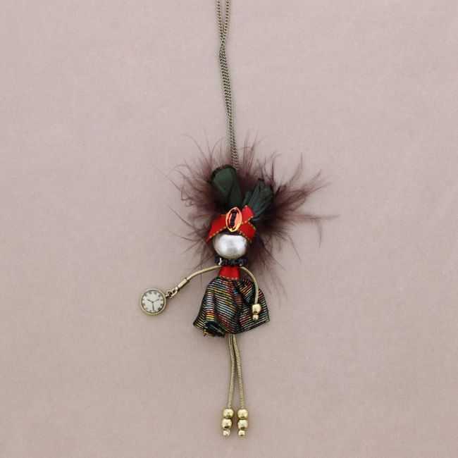 COLLAR LARGO COLG. MUÑECA LADY QUEEN