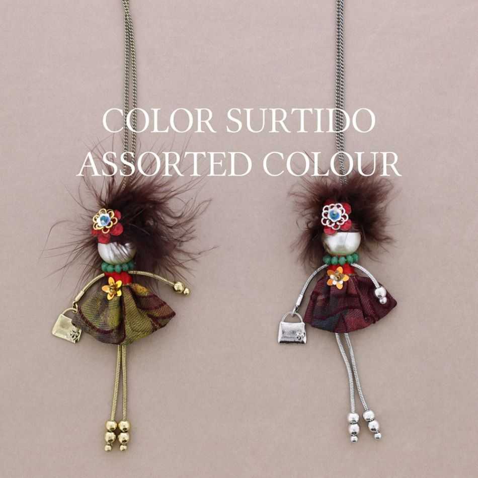 COLLAR LARGO COLG. MUÑECA LADY QUEEN