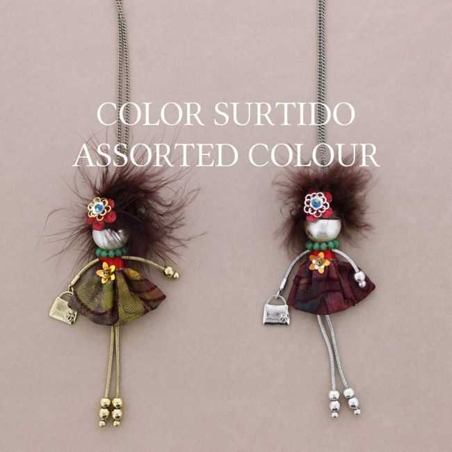 COLLAR LARGO COLG. MUÑECA LADY QUEEN