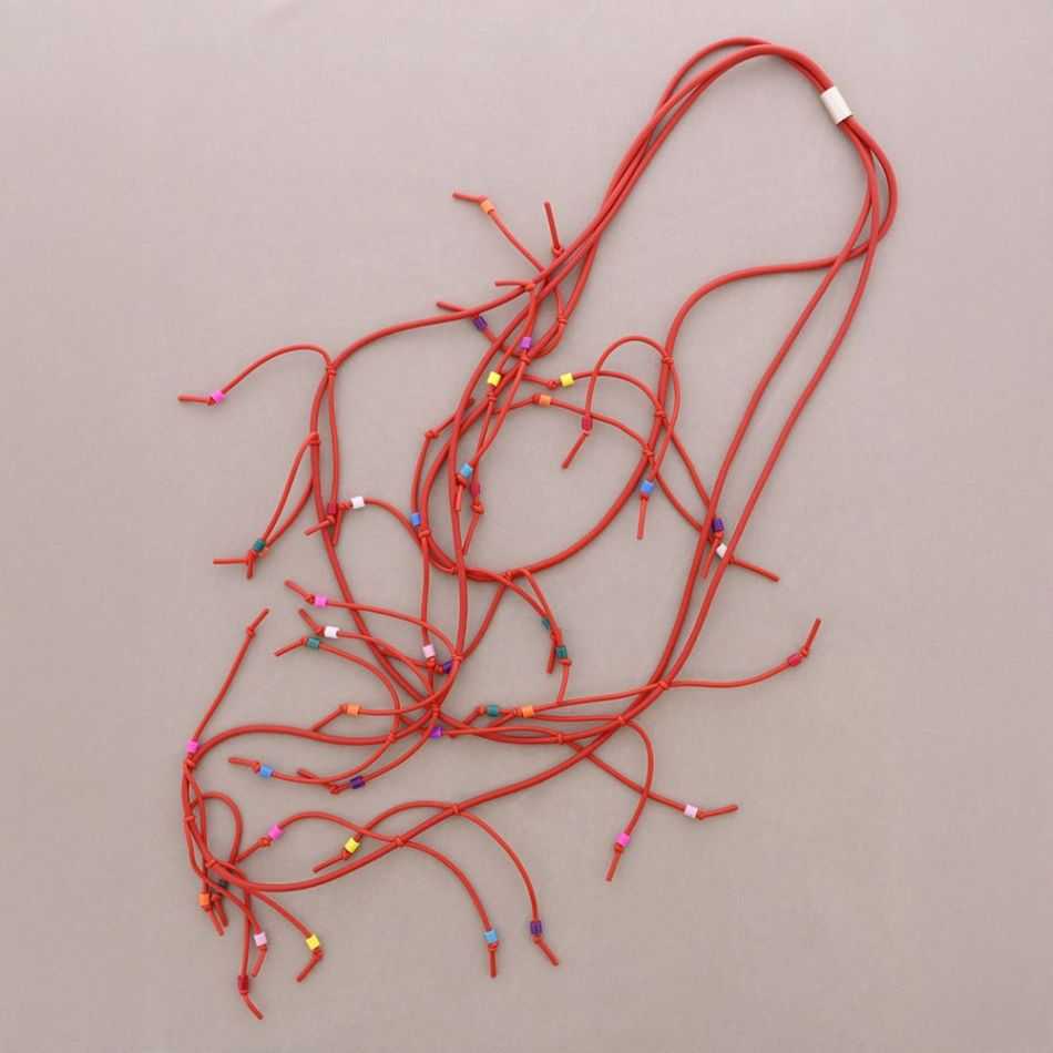 COLLAR LARGO IMÁN MULTI VUELTAS NUDO GOMA
