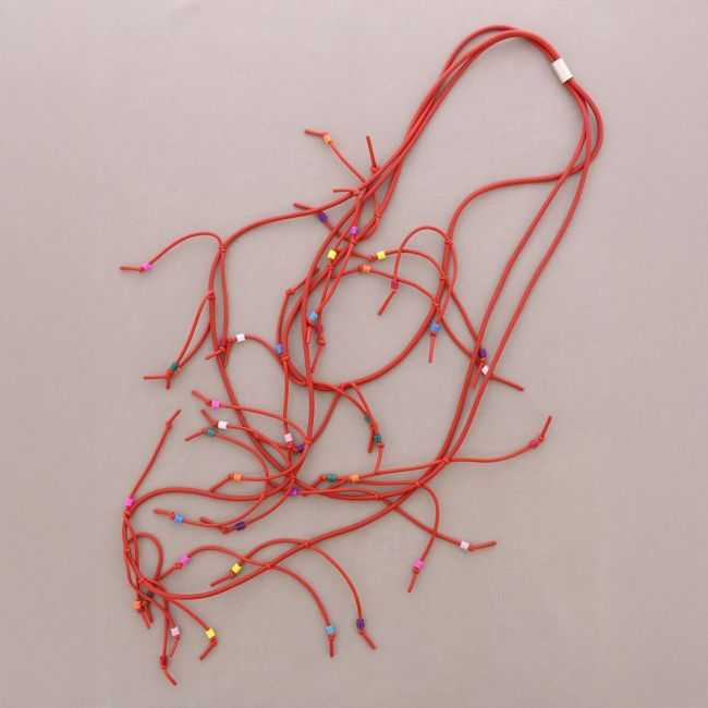 COLLAR LARGO IMÁN MULTI VUELTAS NUDO GOMA