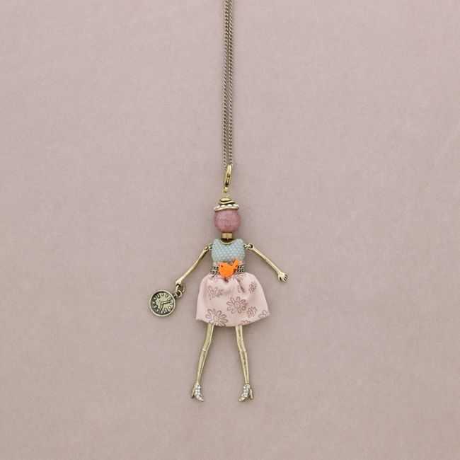 LONG NECKLACE DOLL PENDANT