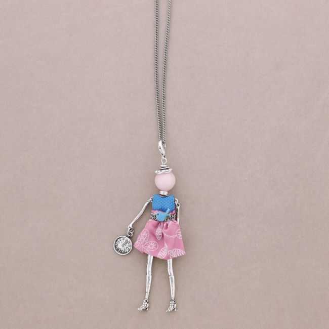 LONG NECKLACE DOLL PENDANT