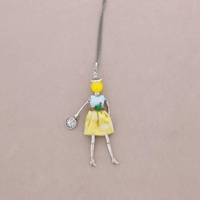 LONG NECKLACE DOLL PENDANT