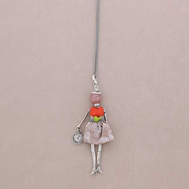 LONG NECKLACE DOLL PENDANT
