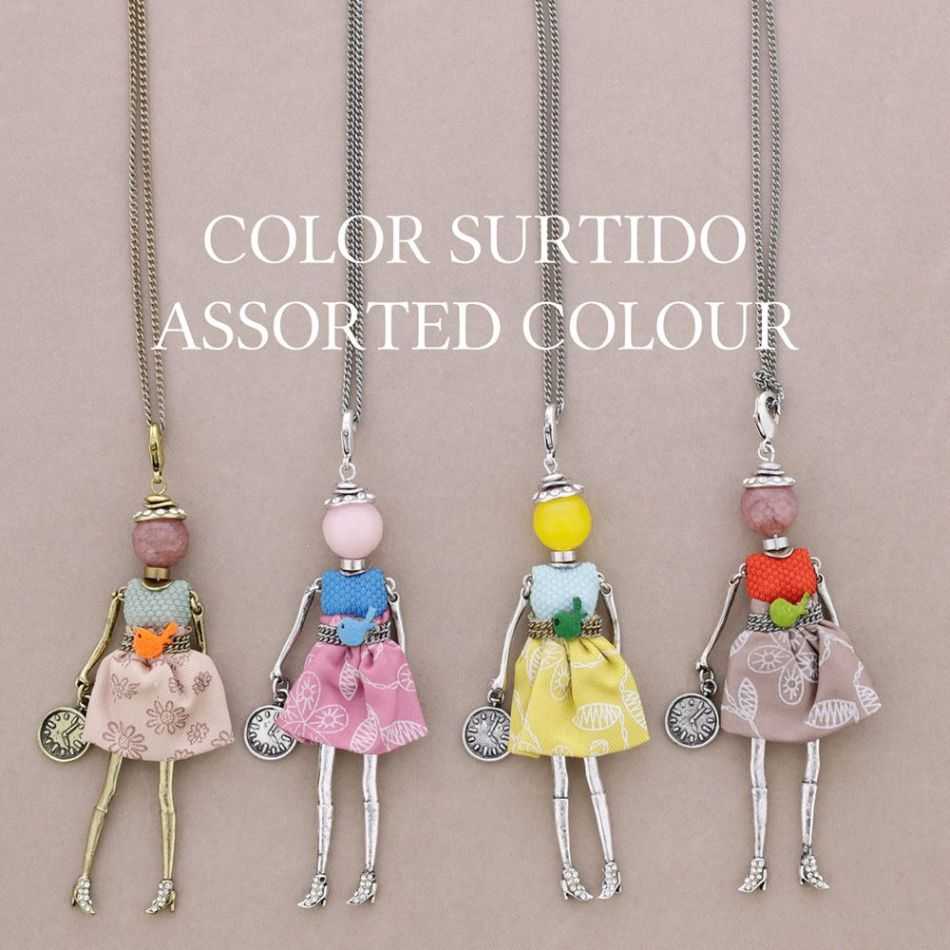 LONG NECKLACE DOLL PENDANT