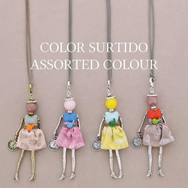 LONG NECKLACE DOLL PENDANT