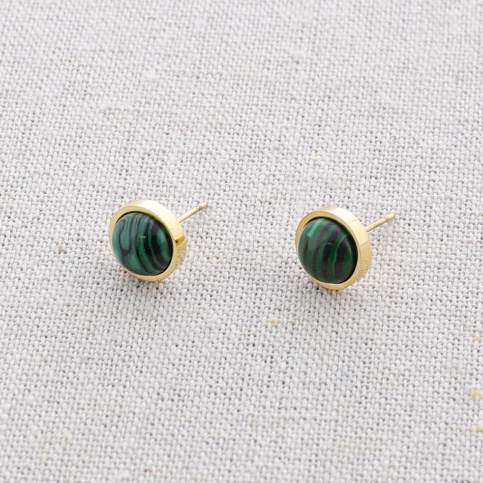 STEEL STONE EARRINGS