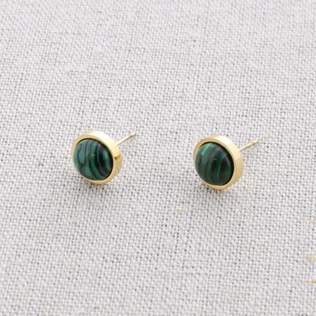 STEEL STONE EARRINGS
