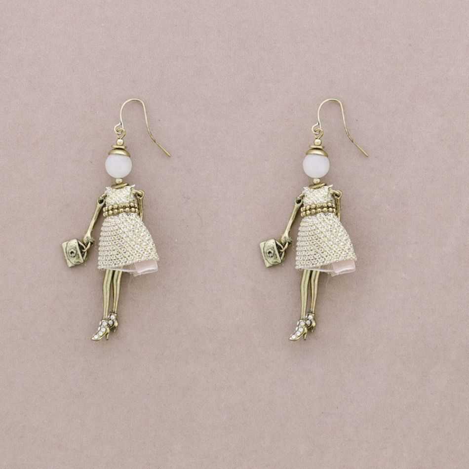 DOLL PENDANT EARRINGS