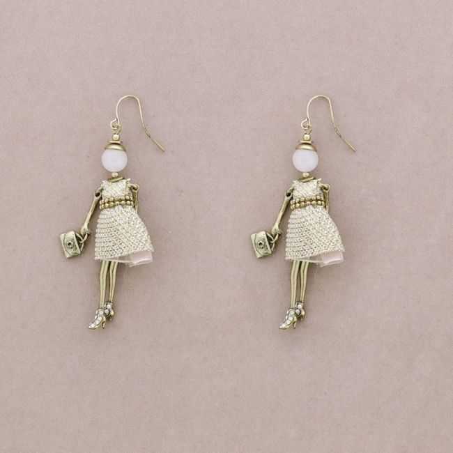 DOLL PENDANT EARRINGS