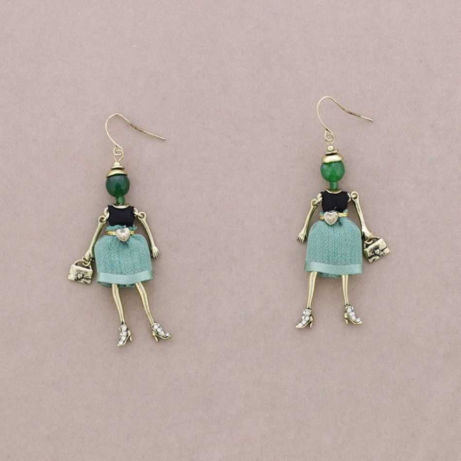 DOLL PENDANT EARRINGS