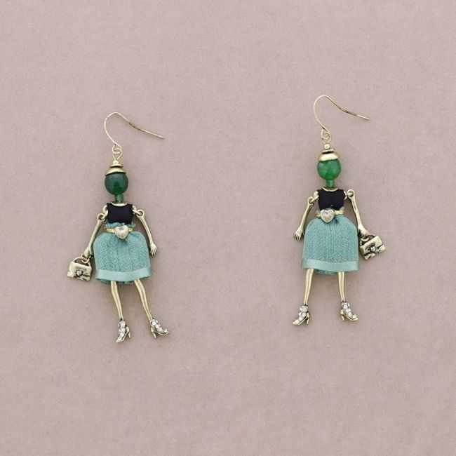 DOLL PENDANT EARRINGS