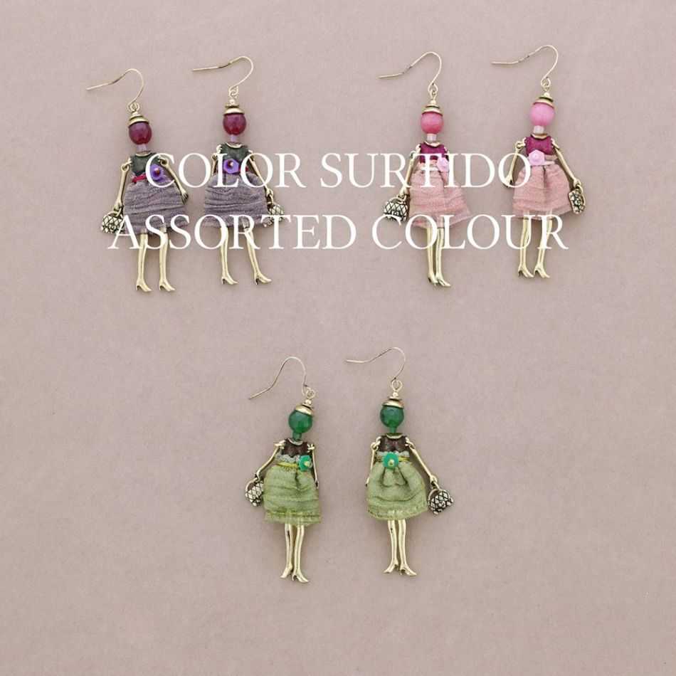 DOLL PENDANT EARRINGS