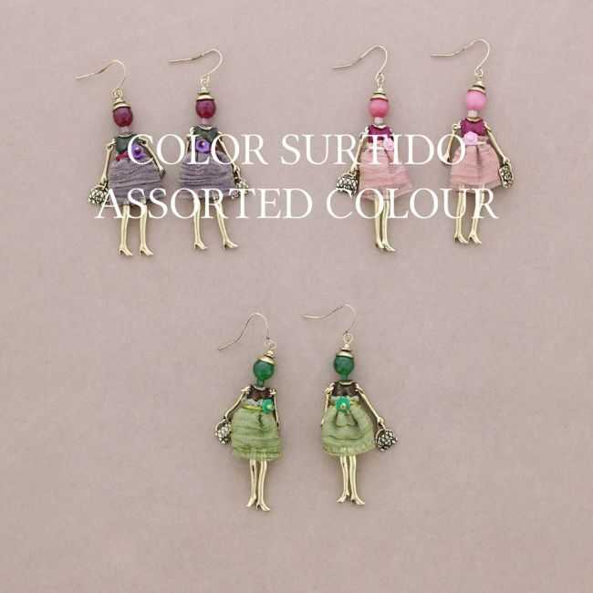 DOLL PENDANT EARRINGS