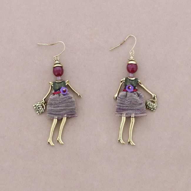 DOLL PENDANT EARRINGS