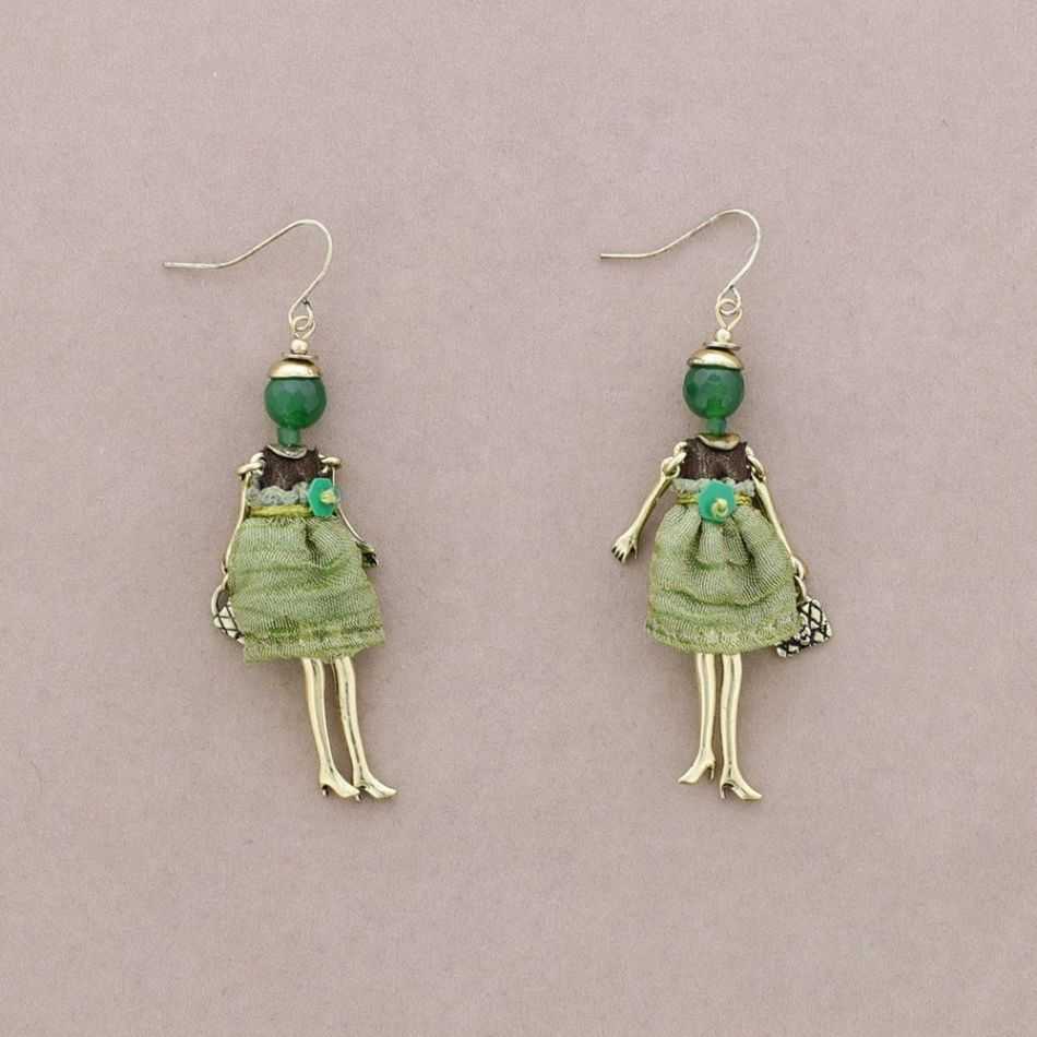 DOLL PENDANT EARRINGS