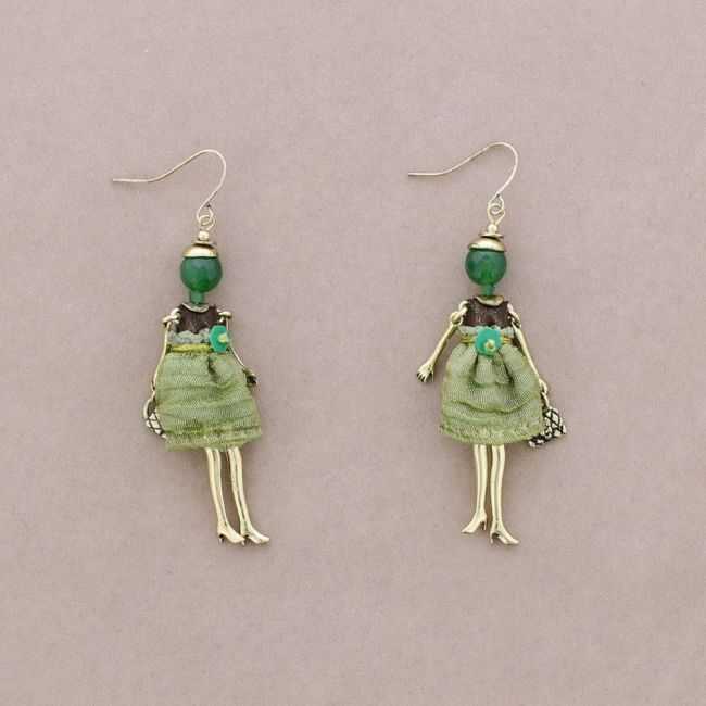 DOLL PENDANT EARRINGS