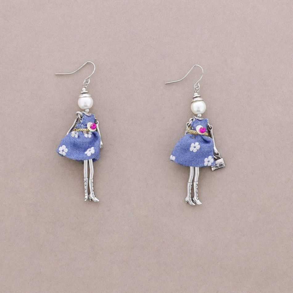DOLL PENDANT EARRINGS