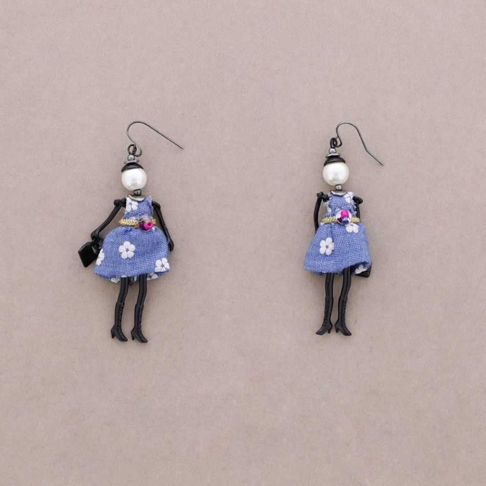 DOLL PENDANT EARRINGS