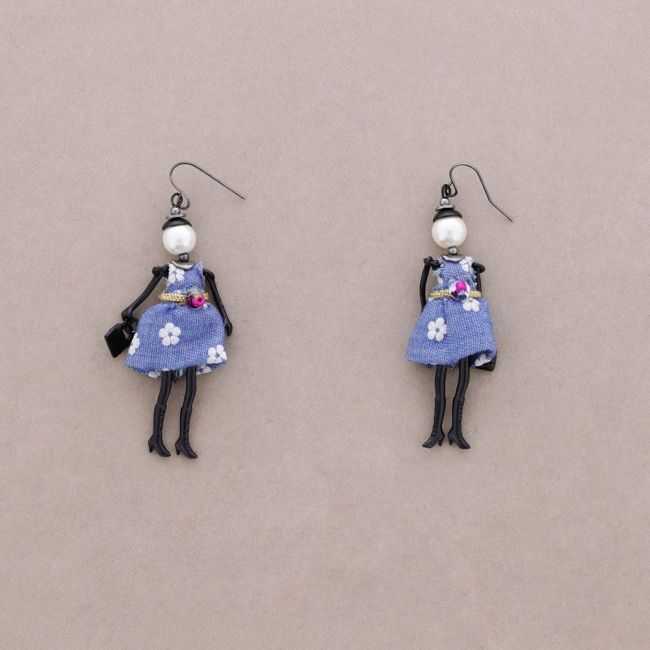 DOLL PENDANT EARRINGS