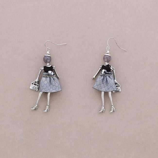 DOLL PENDANT EARRINGS