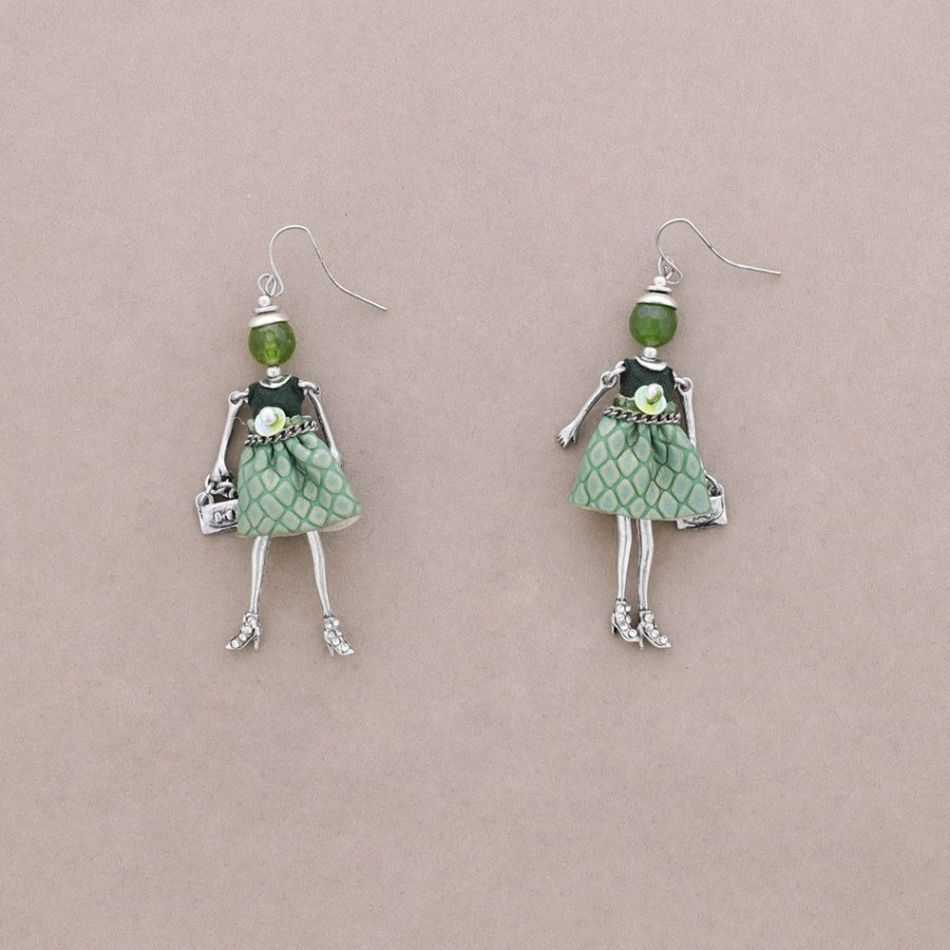 DOLL PENDANT EARRINGS