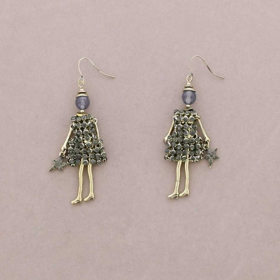 DOLL PENDANT EARRINGS